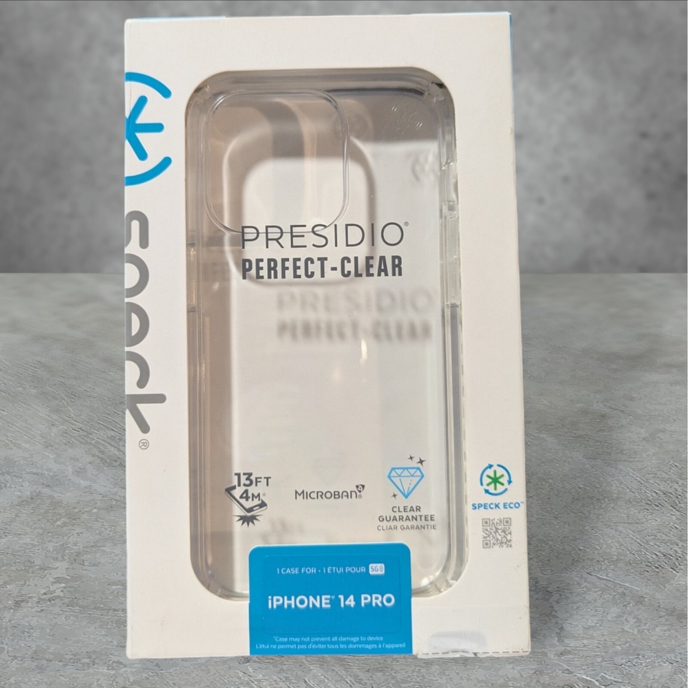 G3. Speck‎ Presidio Perfect-Clear Case for Apple iPhone 14 Pro